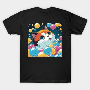 Cute Bubble Cat Kawaii Meme Lover - Colorful Cat Kitten T-Shirt